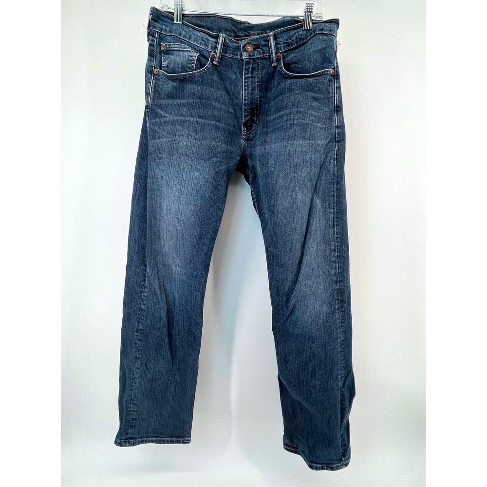 Levi's 505 Regular Fit Jeans Mens 31x32 Blue Dark Wash Straight Leg Denim